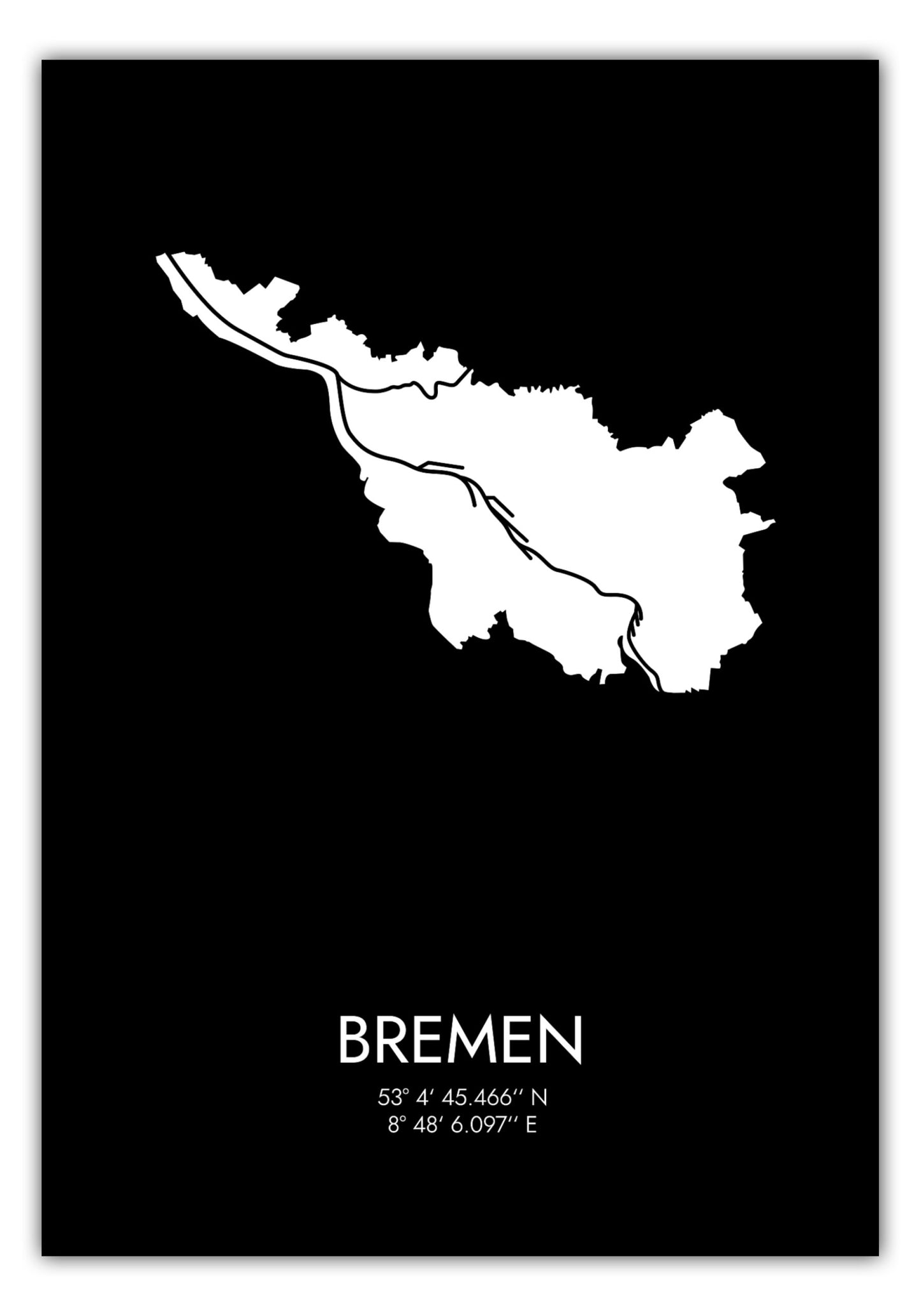 Poster Bremen Koordinaten #3