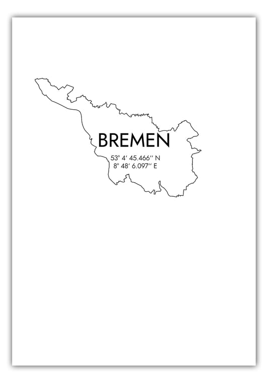 Poster Bremen Koordinaten #7