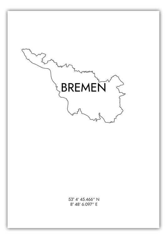 Poster Bremen Koordinaten #8