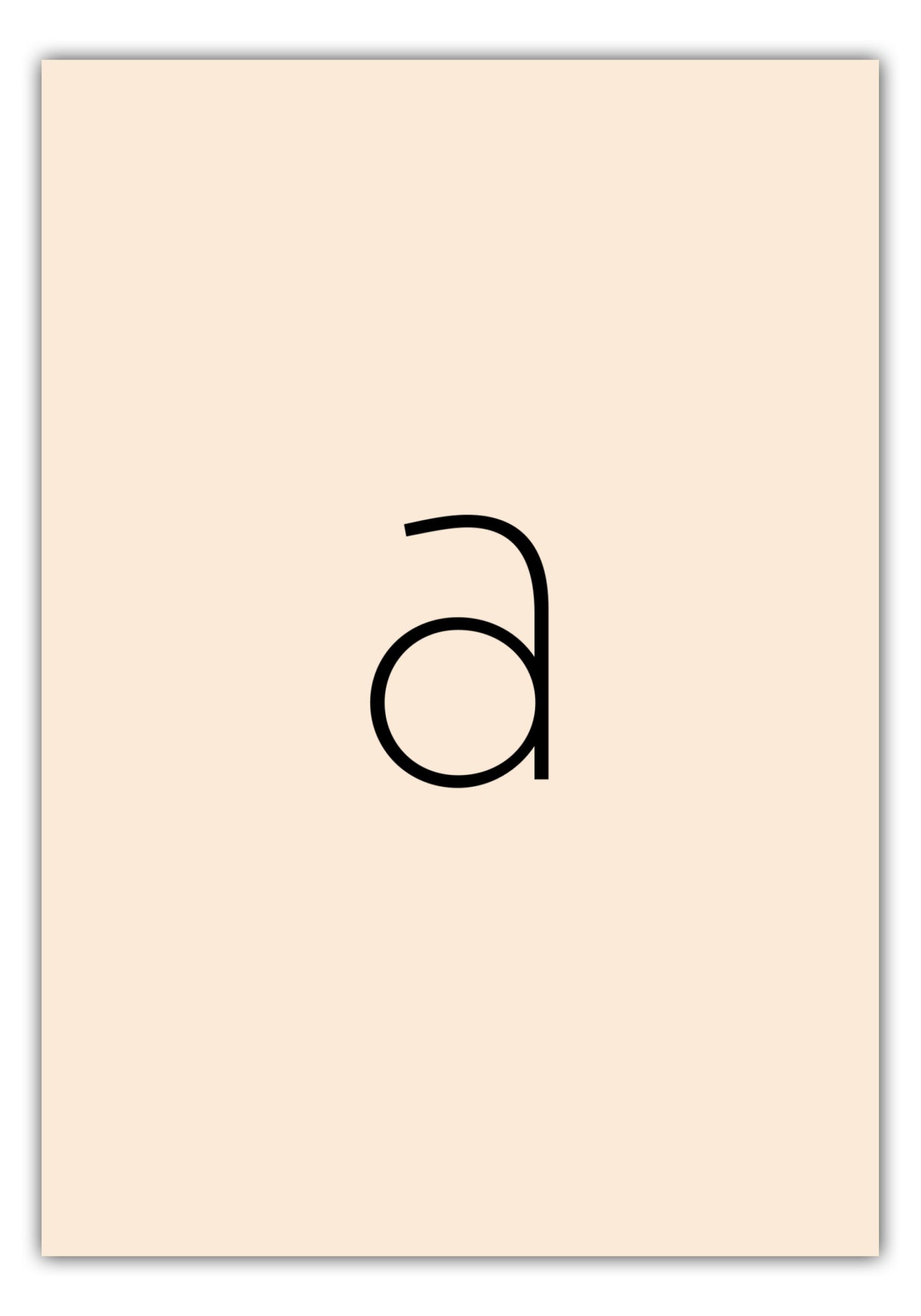 Poster Buchstabe A - Sans Serif
