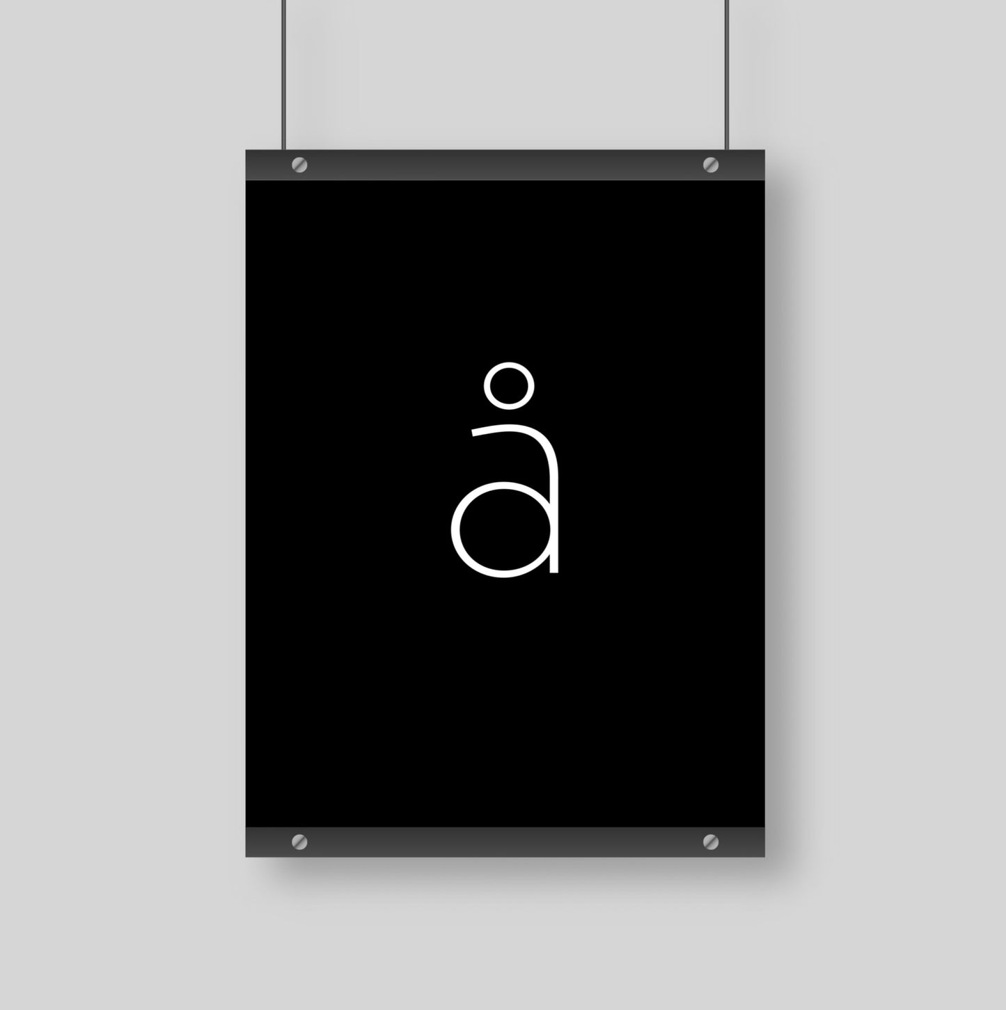 Poster Buchstabe Å - Sans Serif