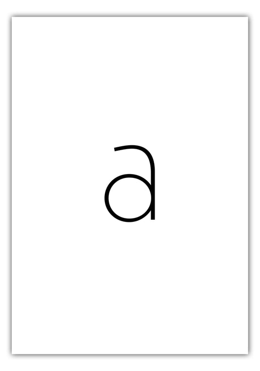 Poster Buchstabe A - Sans Serif