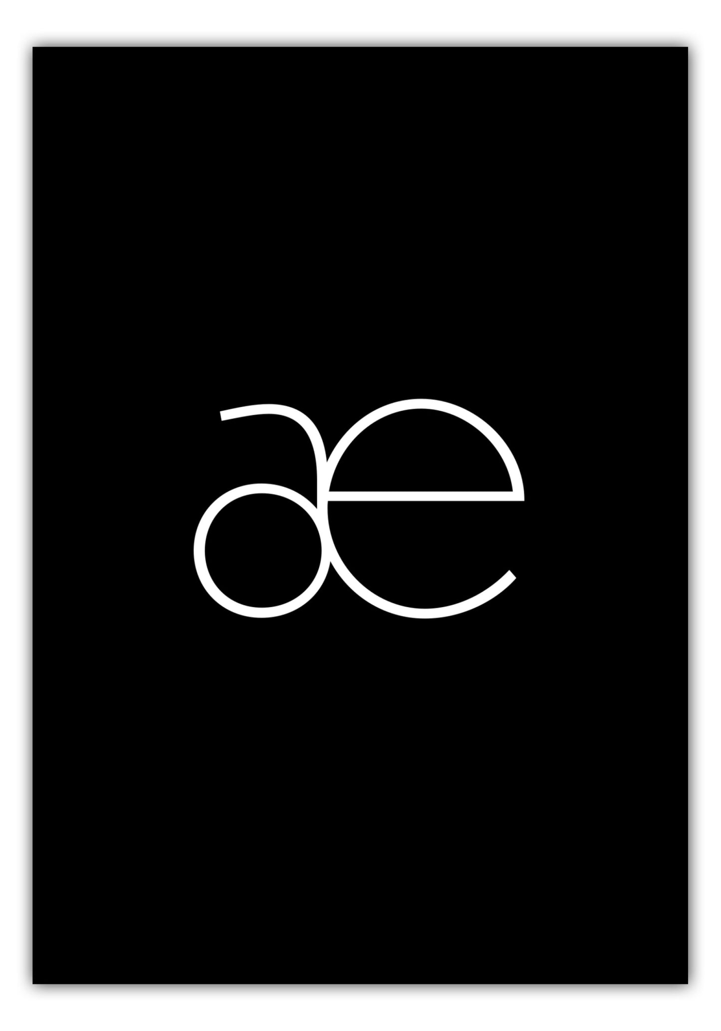 Poster Buchstabe Æ - Sans Serif