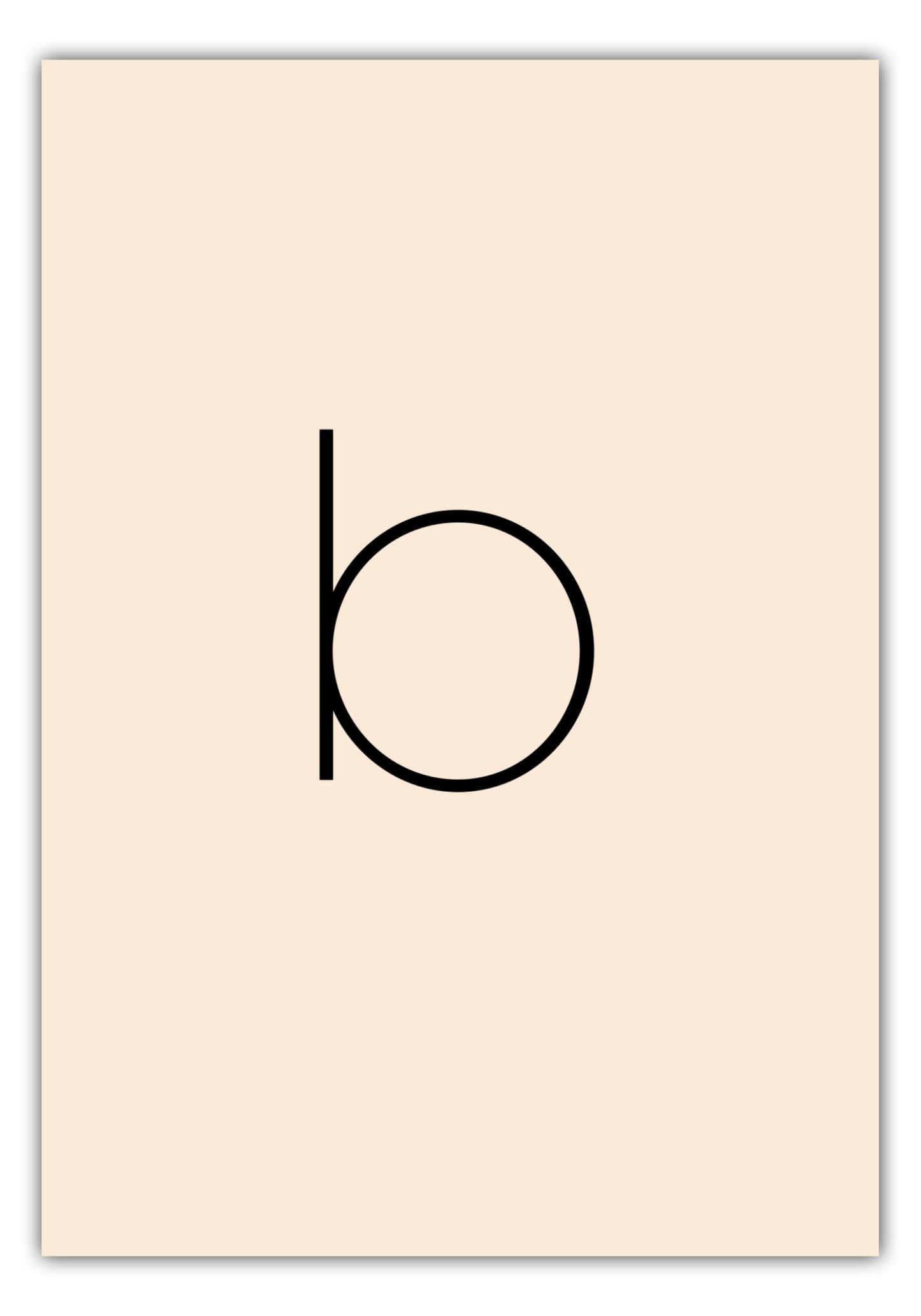 Poster Buchstabe B - Sans Serif