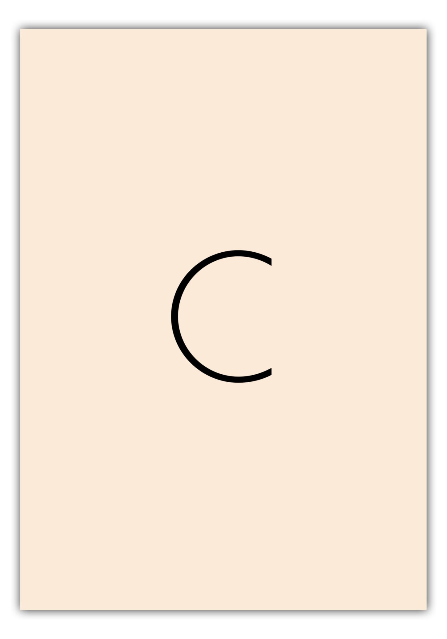 Poster Buchstabe C - Sans Serif