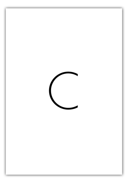 Poster Buchstabe C - Sans Serif
