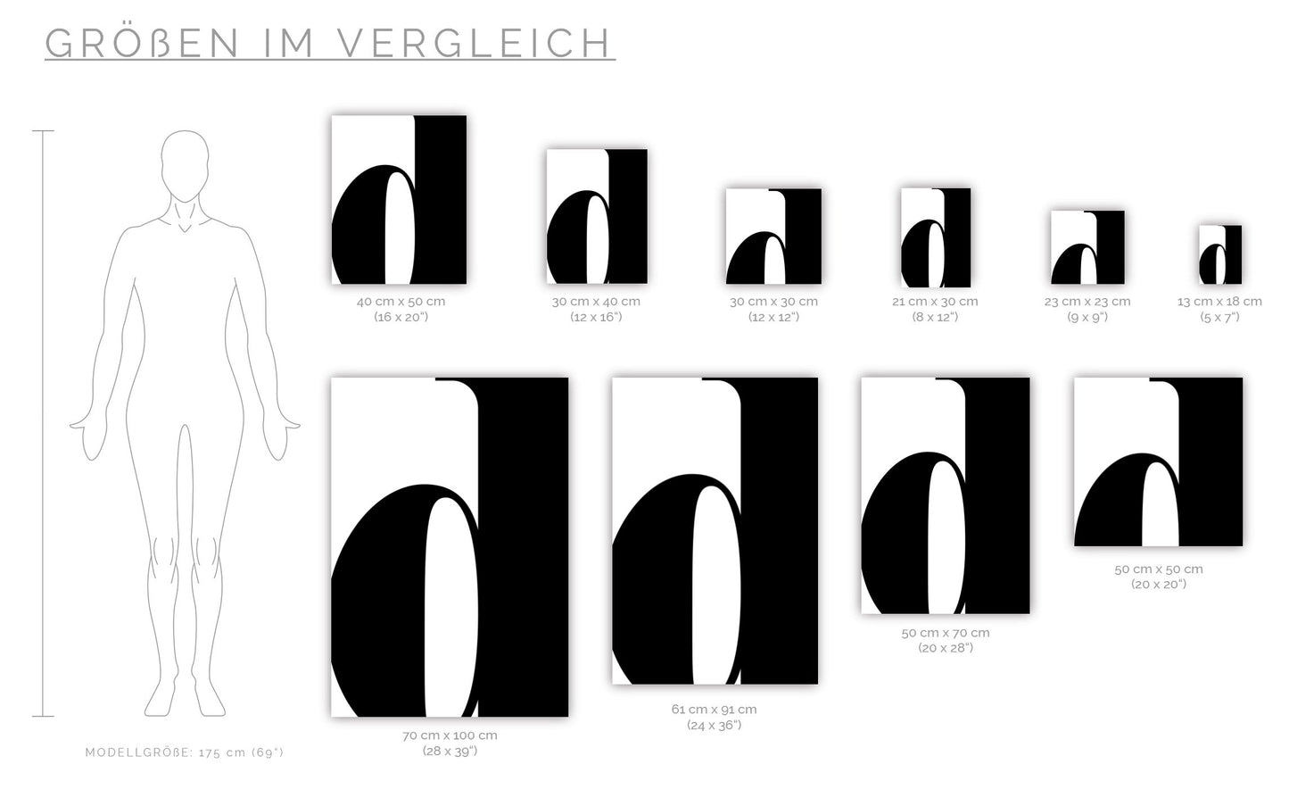 Poster Buchstabe D - Serif