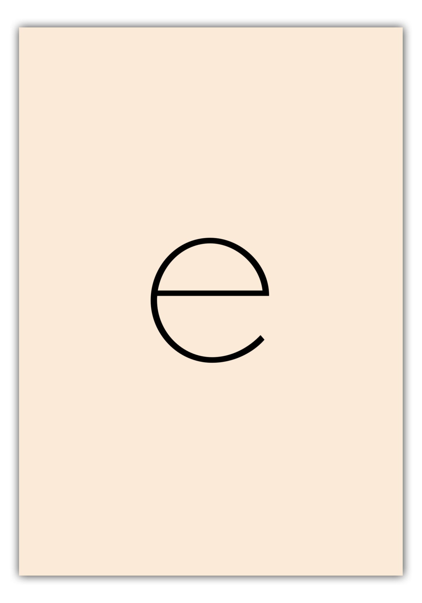 Poster Buchstabe E - Sans Serif