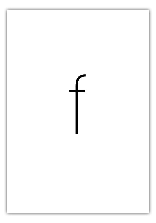 Poster Buchstabe F - Sans Serif