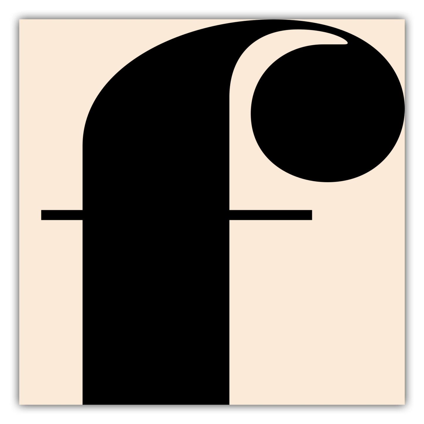 Poster Buchstabe F - Serif