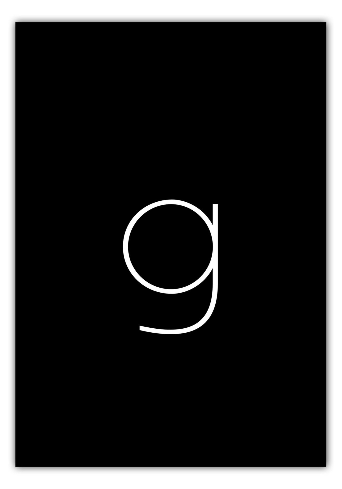 Poster Buchstabe G - Sans Serif