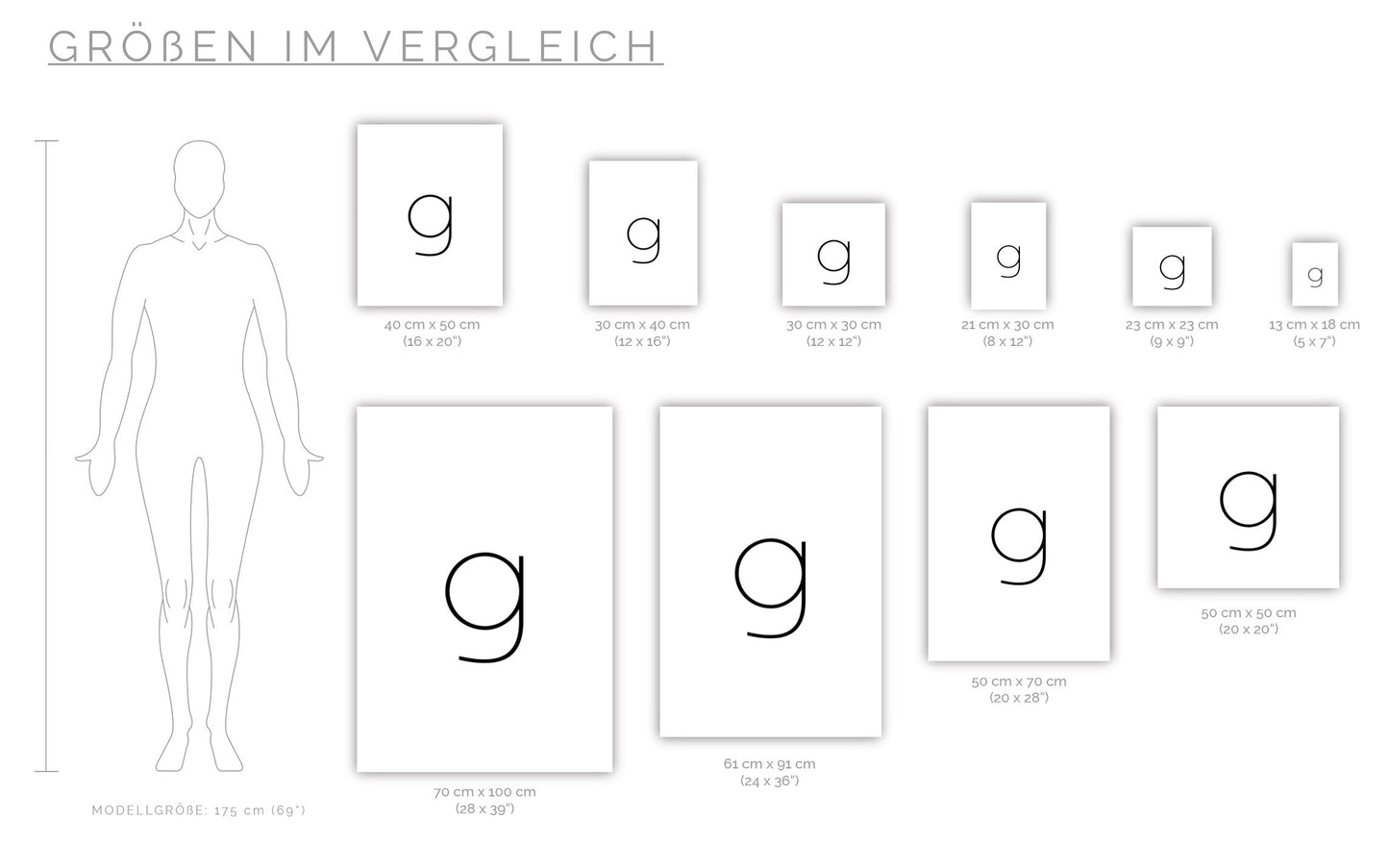 Poster Buchstabe G - Sans Serif