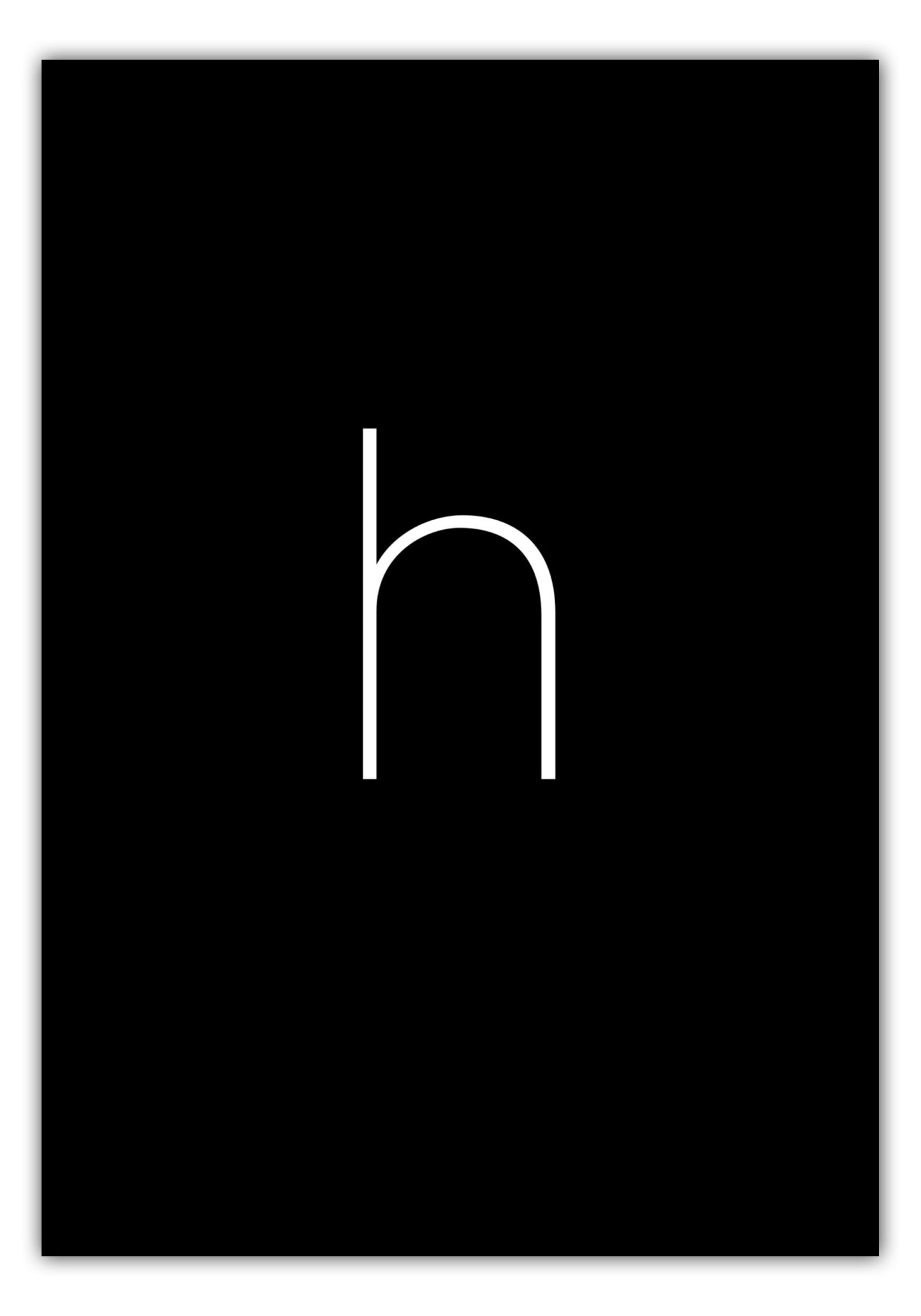 Poster Buchstabe H - Sans Serif