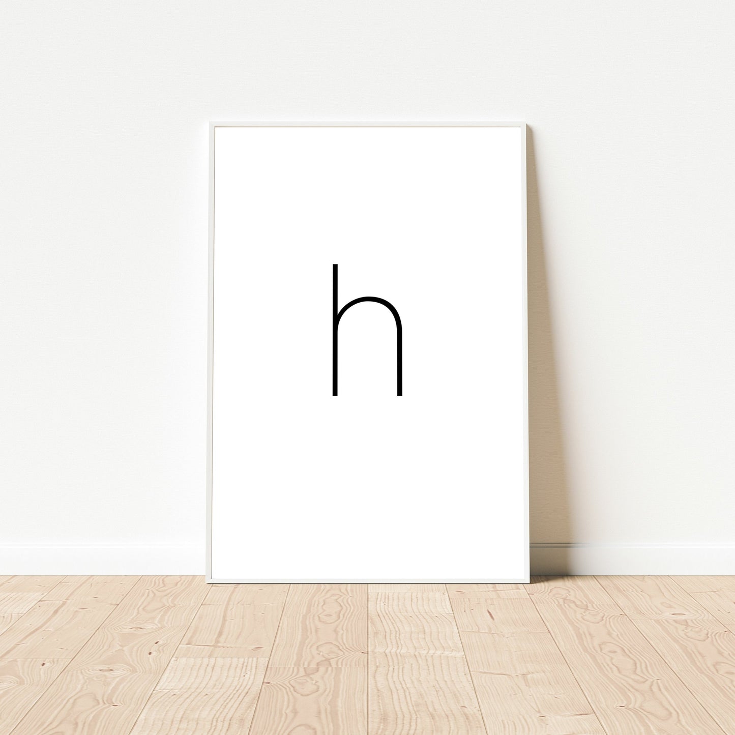 Poster Buchstabe H - Sans Serif