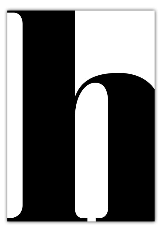 Poster Buchstabe H - Serif