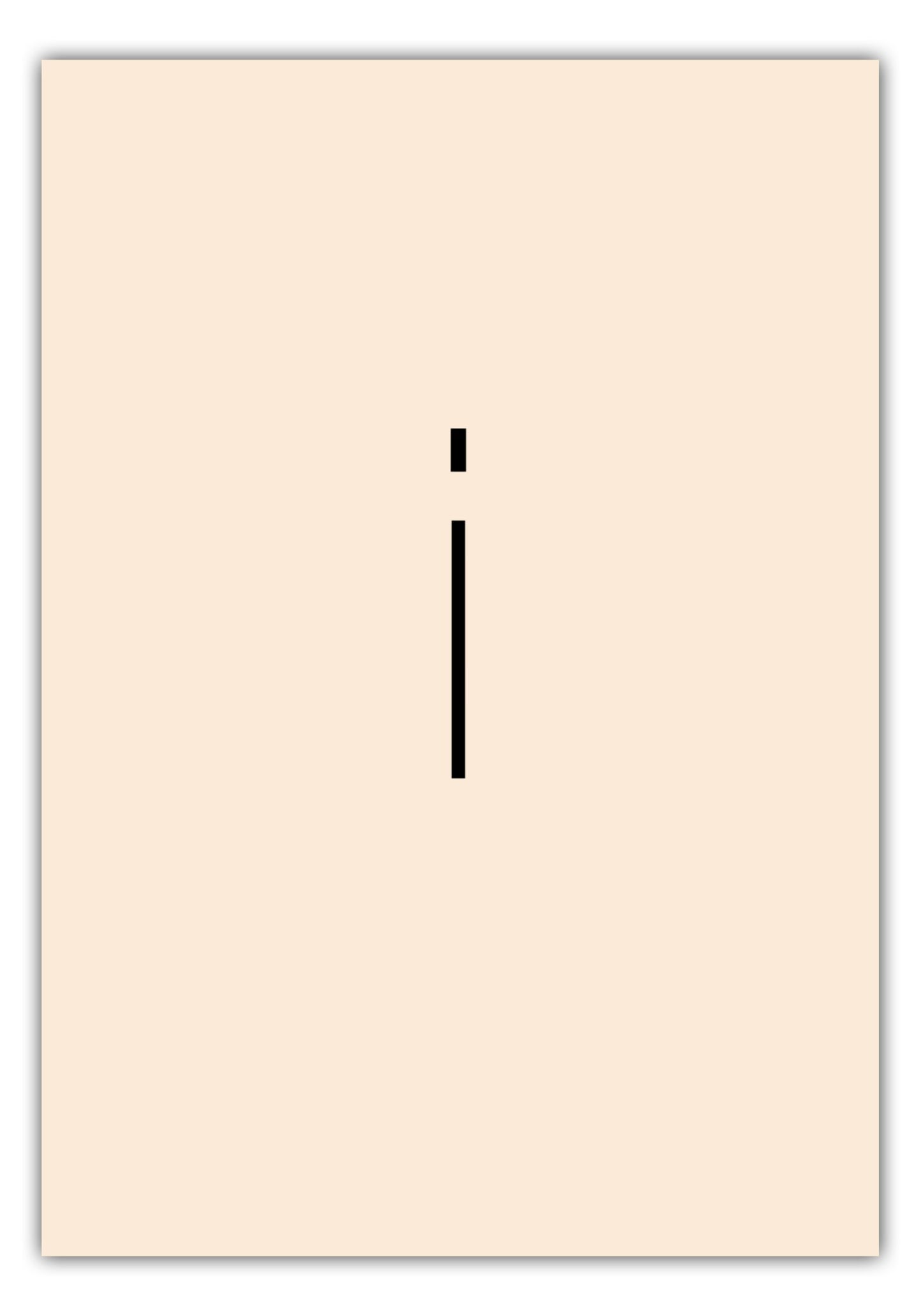 Poster Buchstabe I - Sans Serif
