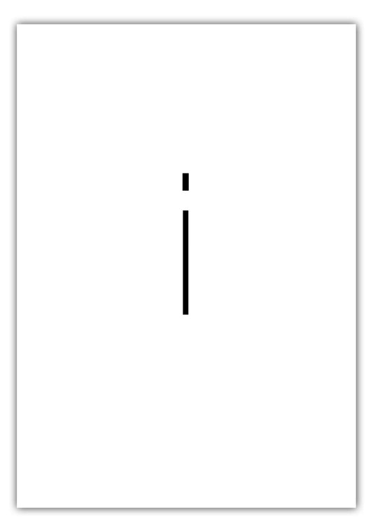 Poster Buchstabe I - Sans Serif