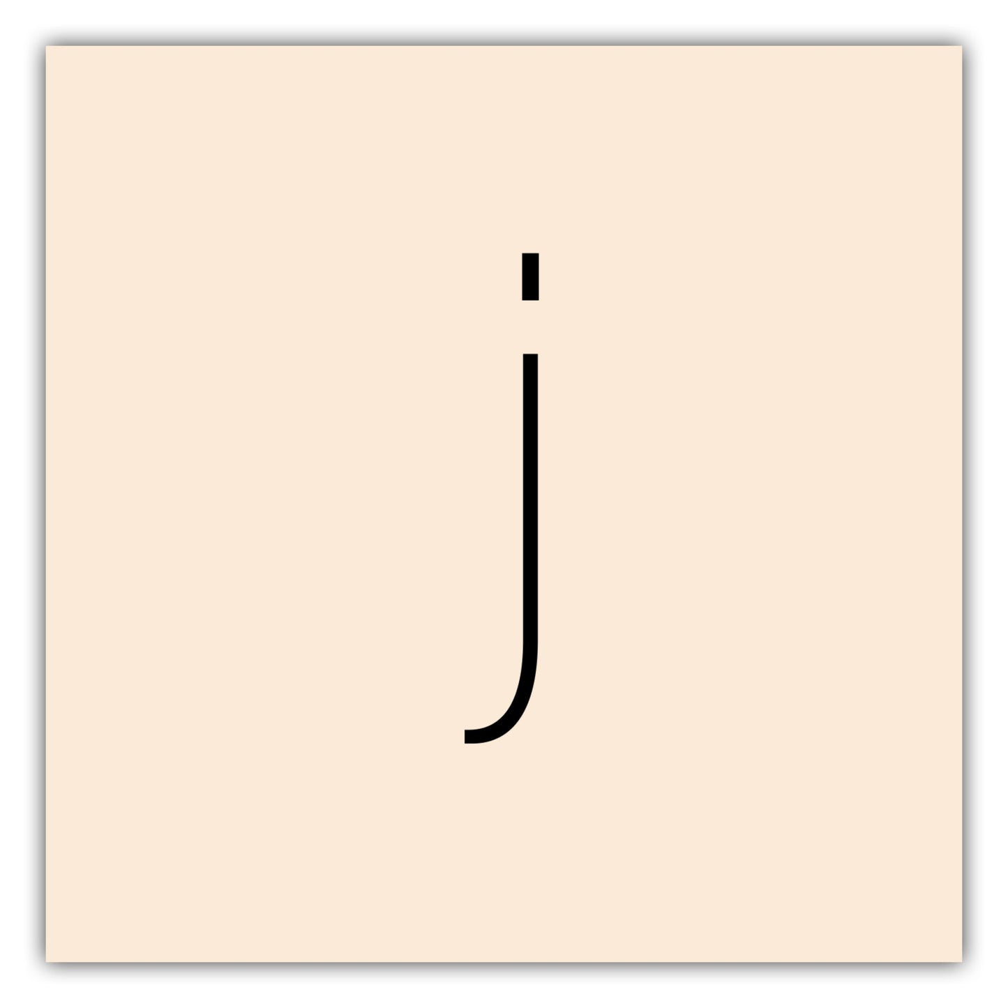 Poster Buchstabe J - Sans Serif