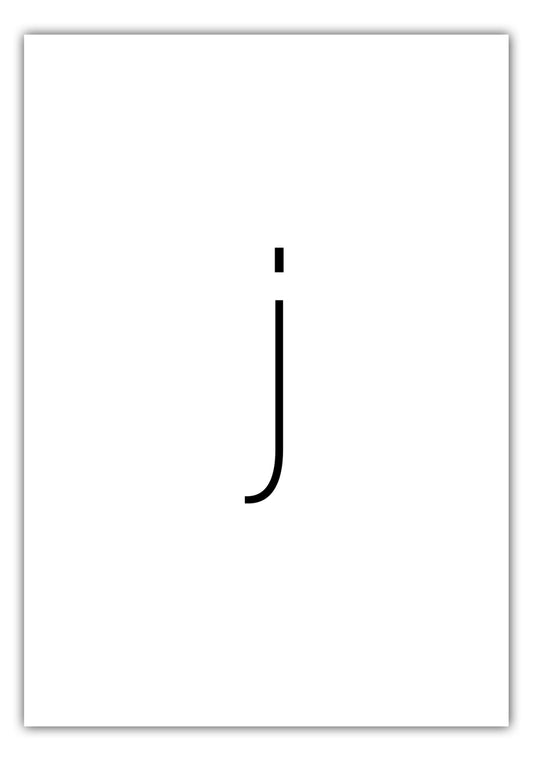 Poster Buchstabe J - Sans Serif