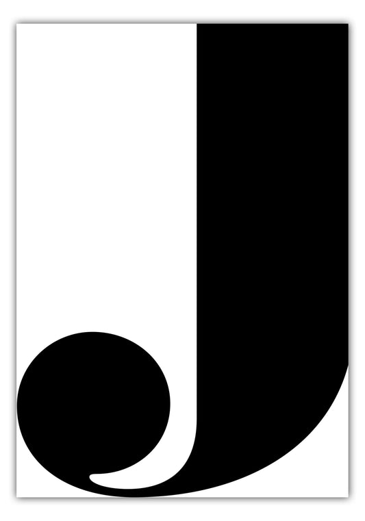 Poster Buchstabe J - Serif