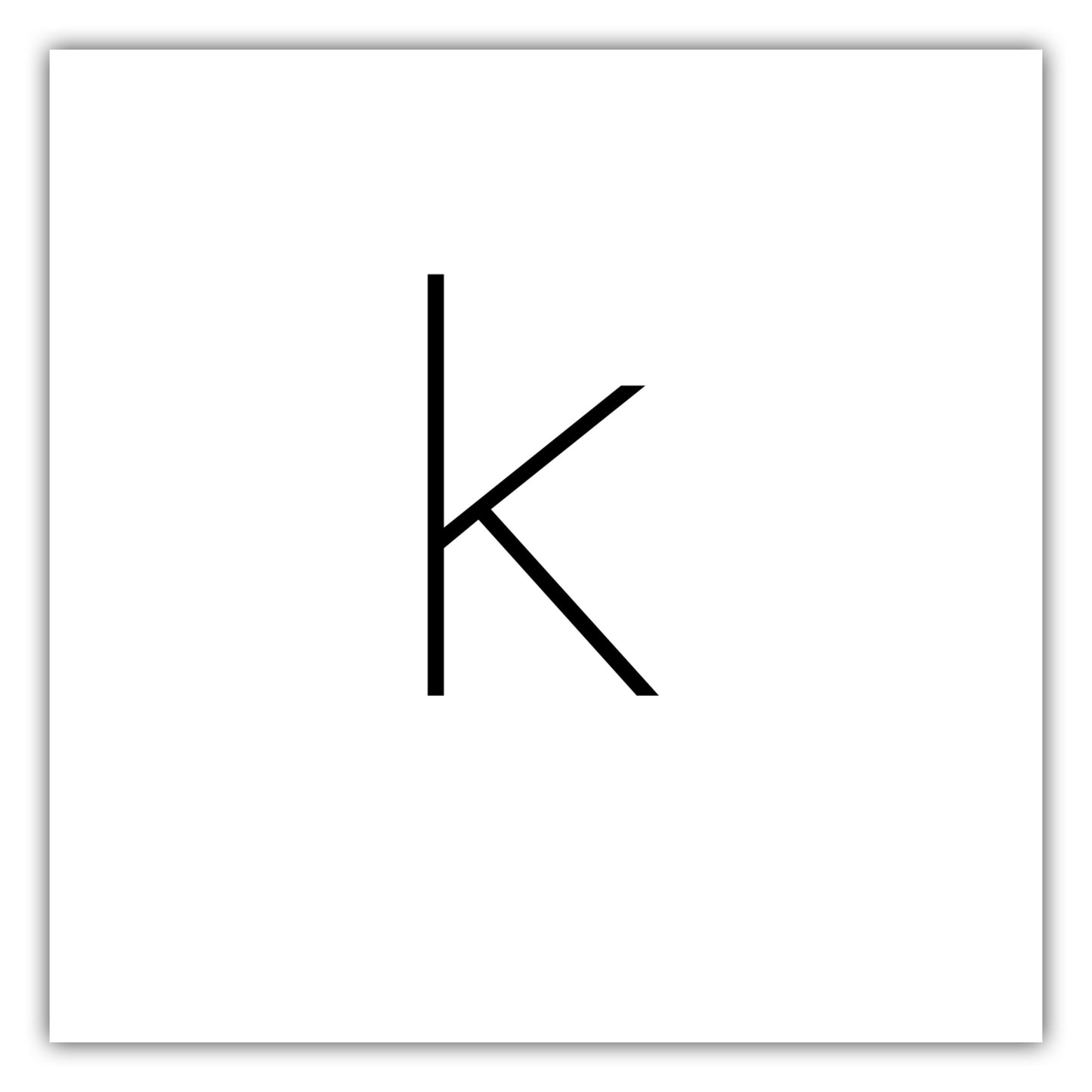 Poster Buchstabe K - Sans Serif