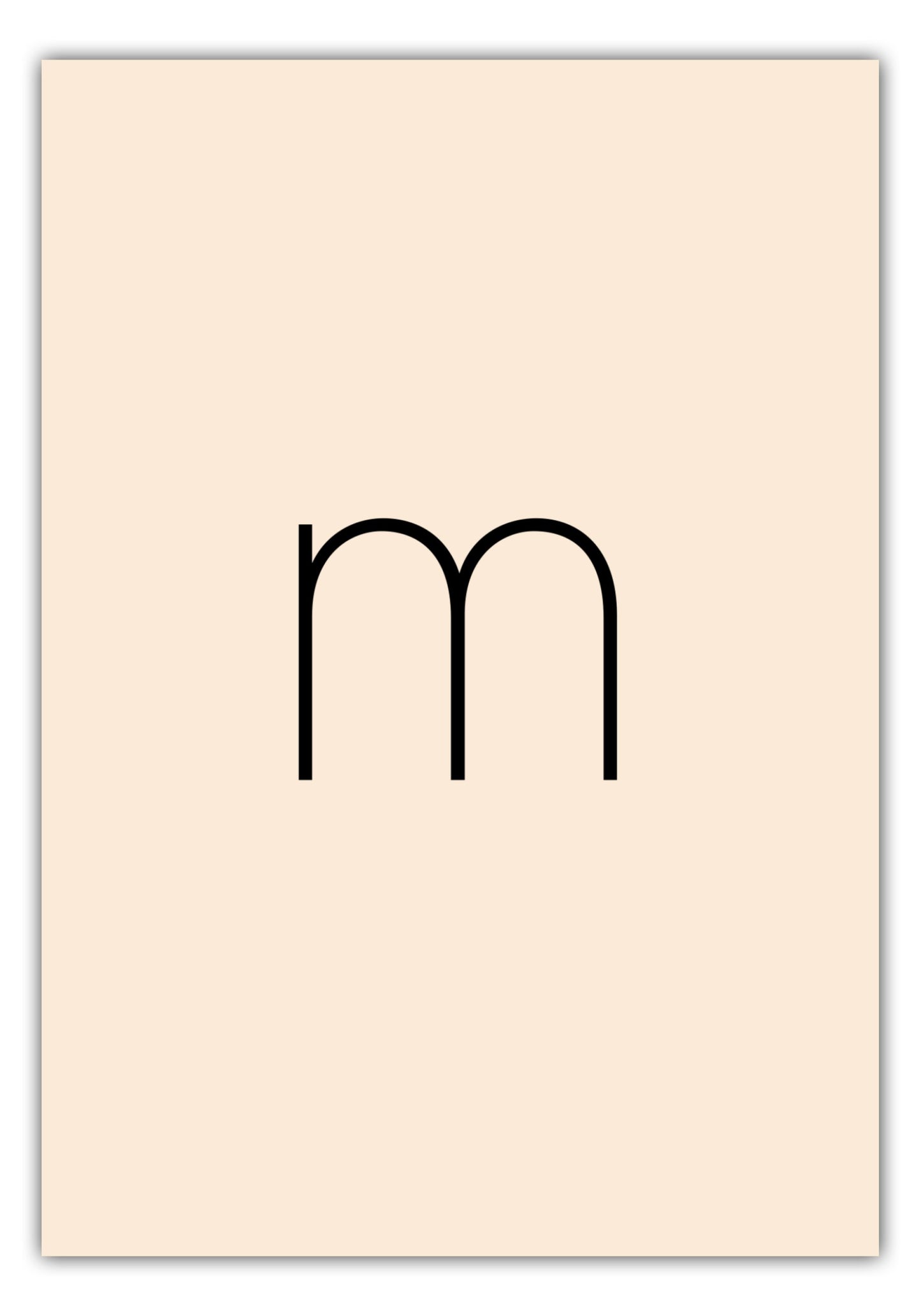 Poster Buchstabe M - Sans Serif