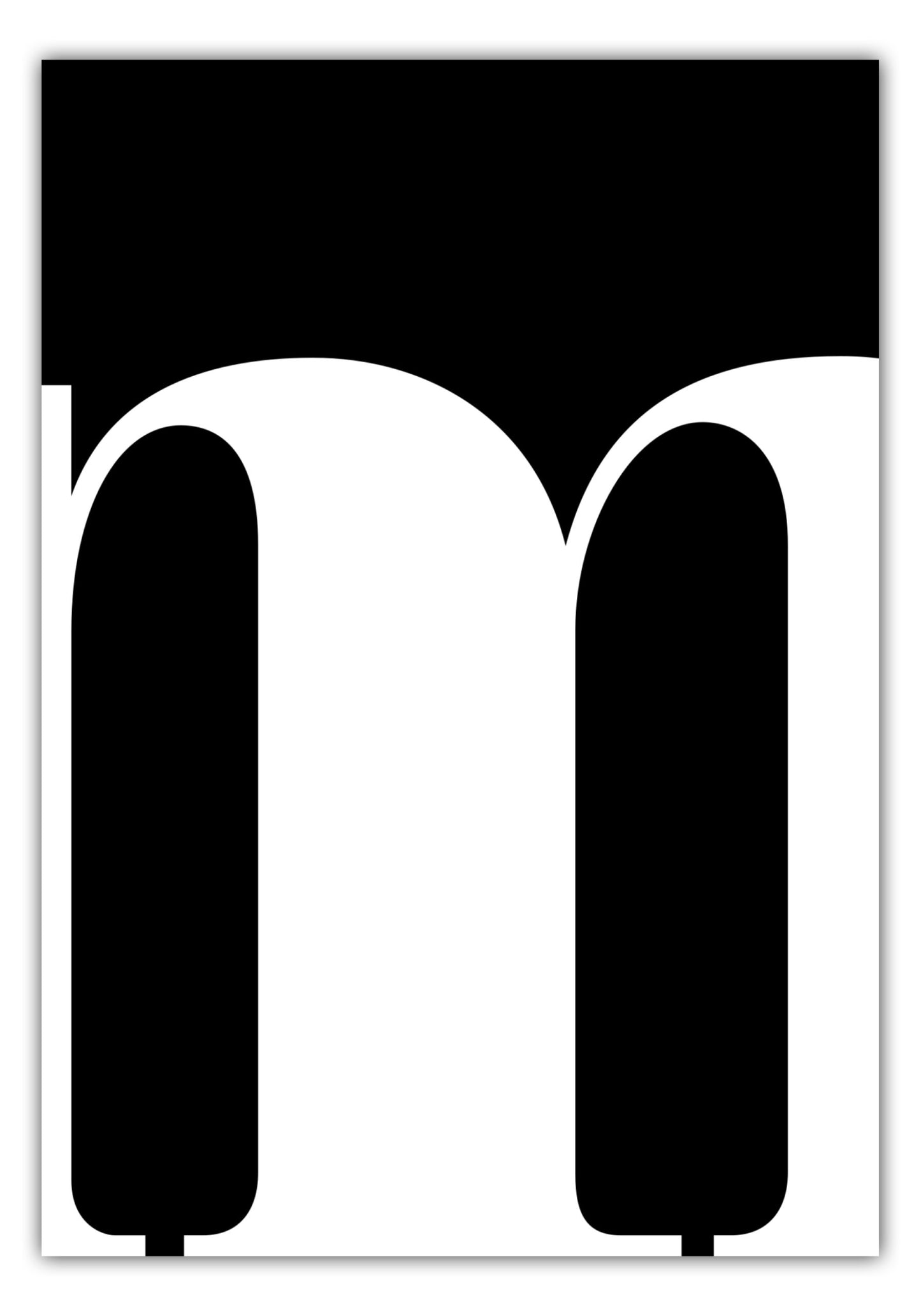 Poster Buchstabe M - Serif