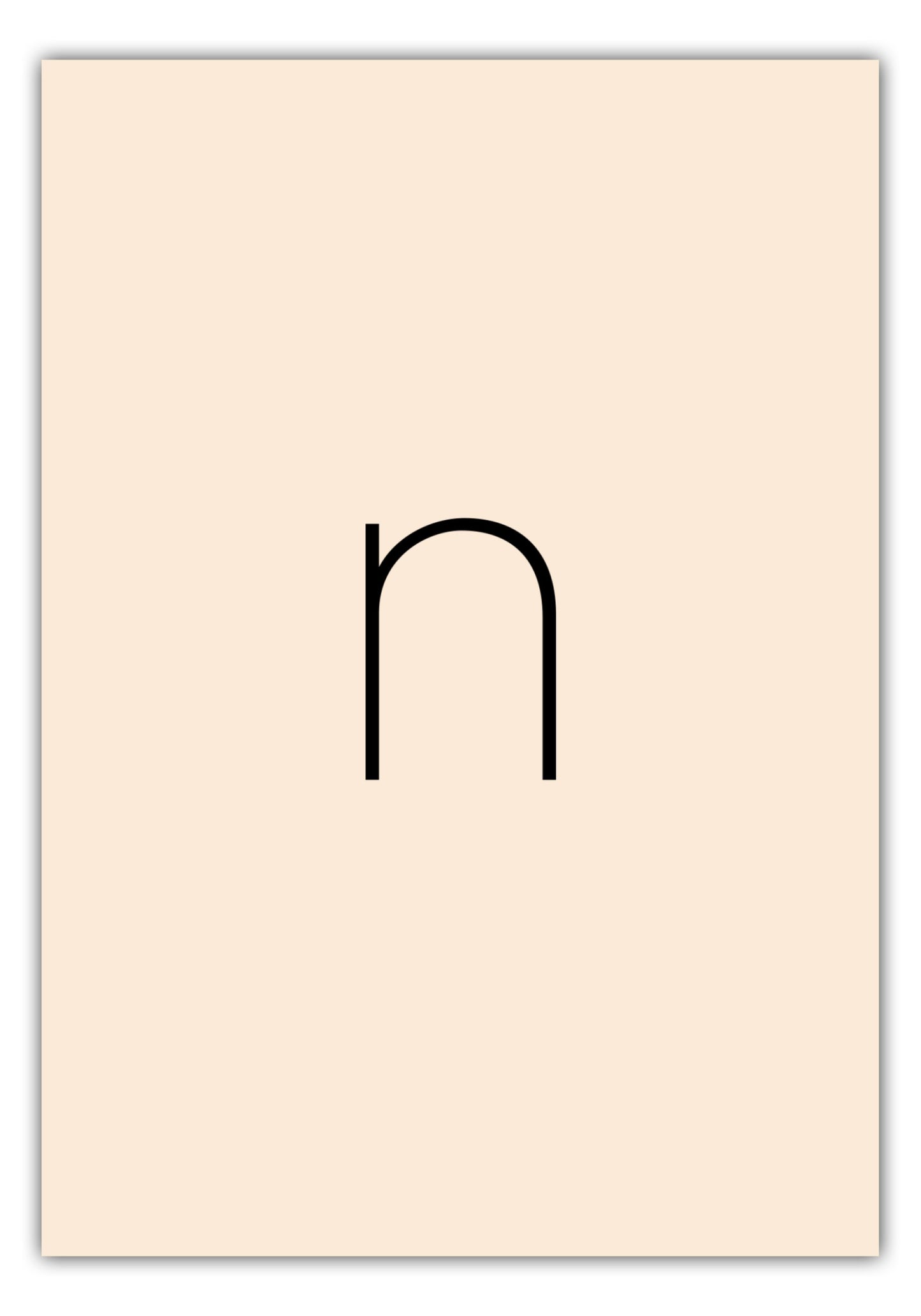 Poster Buchstabe N - Sans Serif