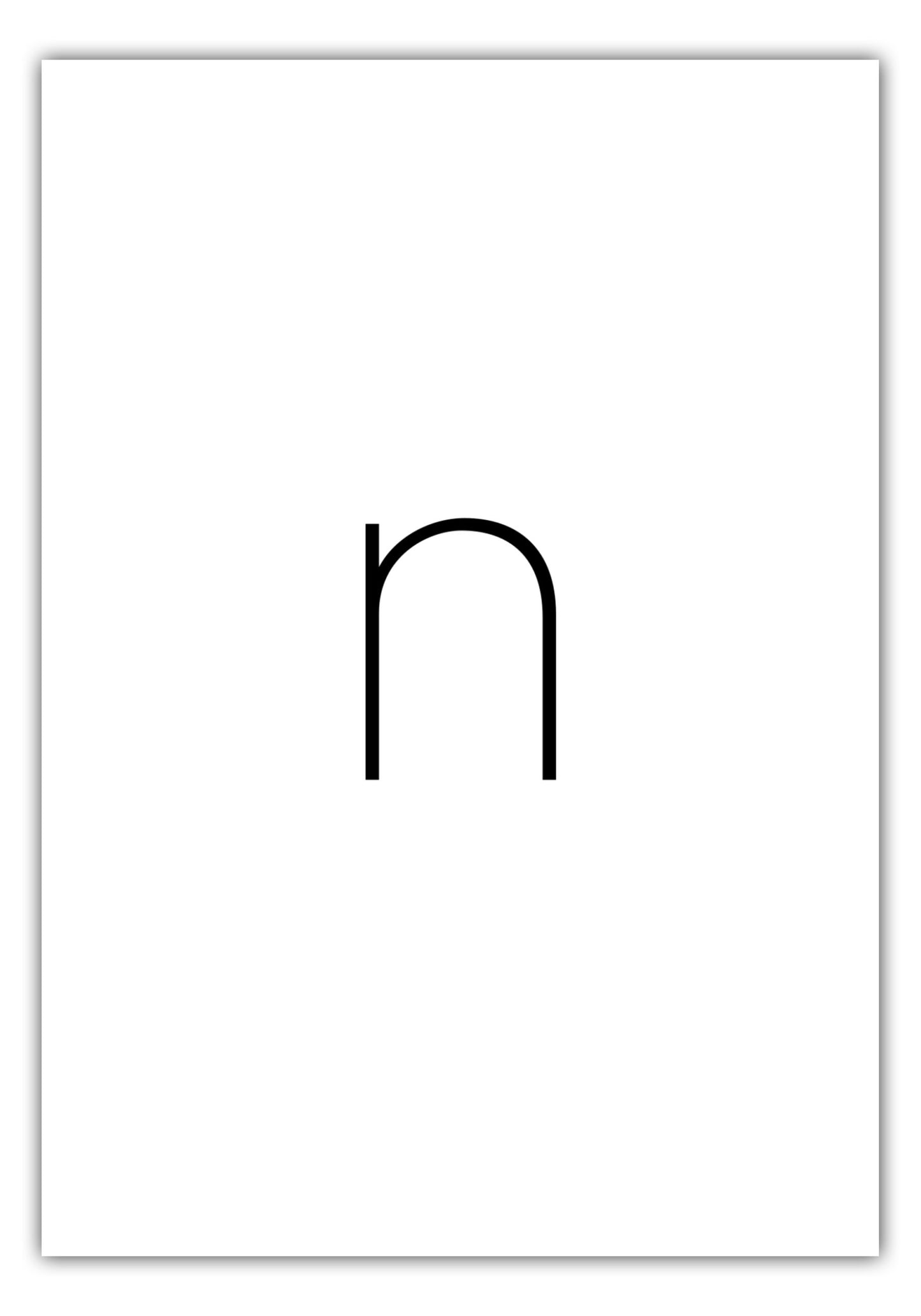 Poster Buchstabe N - Sans Serif
