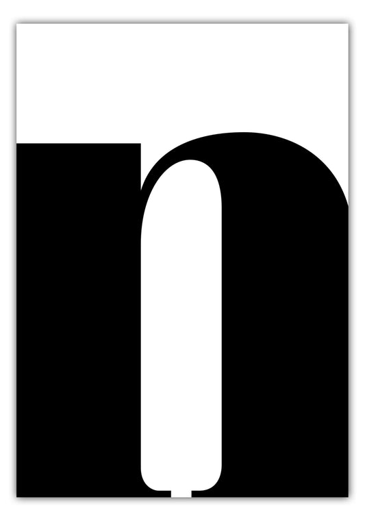 Poster Buchstabe N - Serif