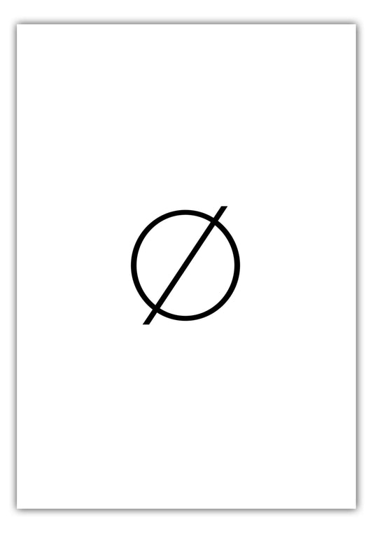 Poster Buchstabe Ø - Sans Serif