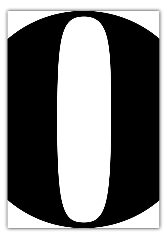 Poster Buchstabe O - Serif