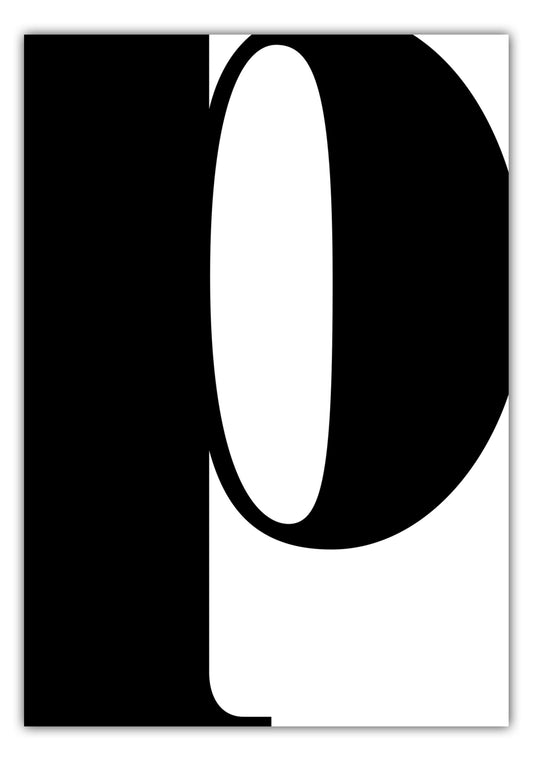 Poster Buchstabe P - Serif