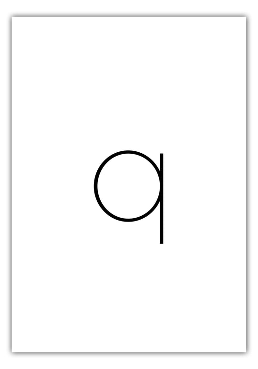 Poster Buchstabe Q - Sans Serif