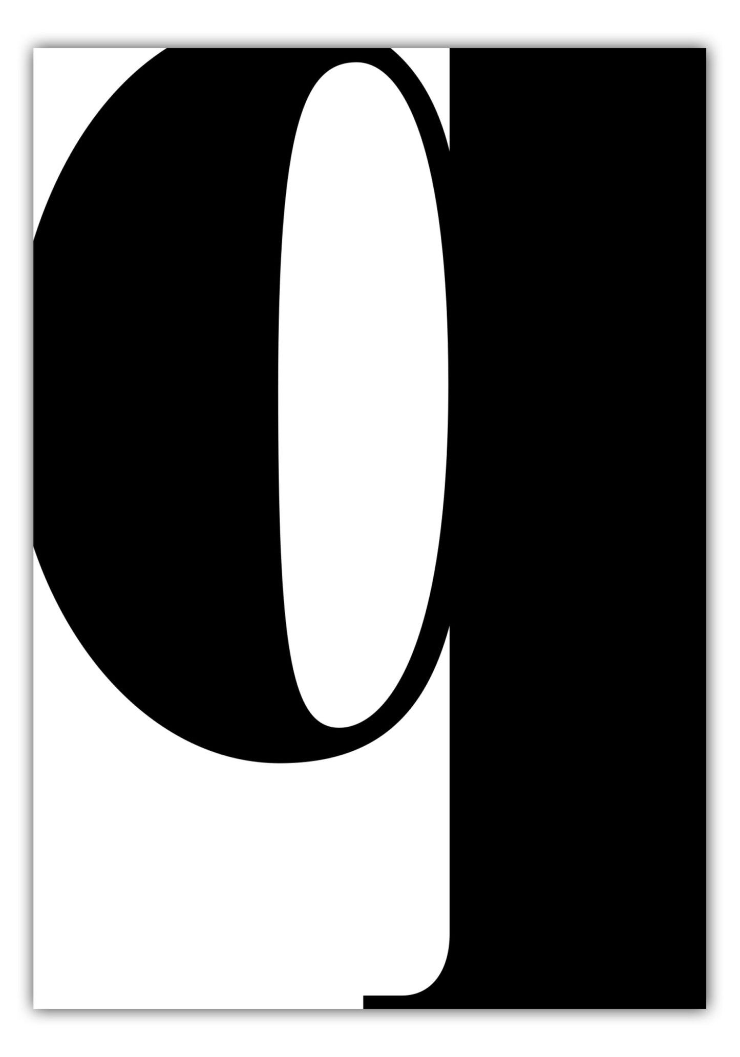 Poster Buchstabe Q - Serif