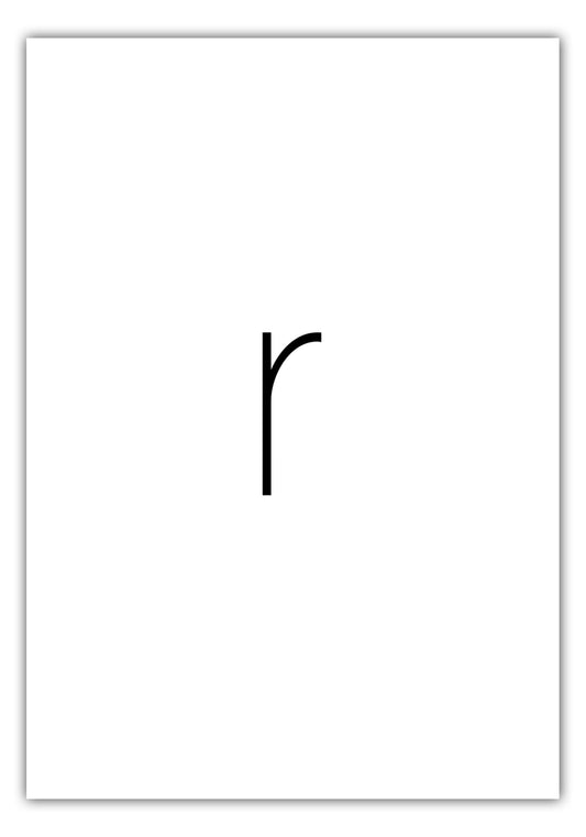 Poster Buchstabe R - Sans Serif