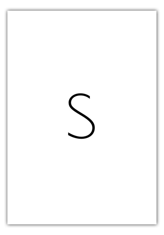 Poster Buchstabe S - Sans Serif