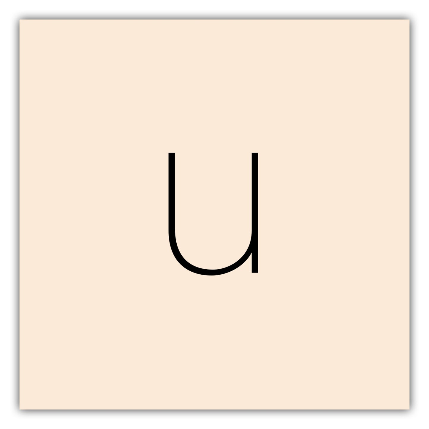 Poster Buchstabe U - Sans Serif