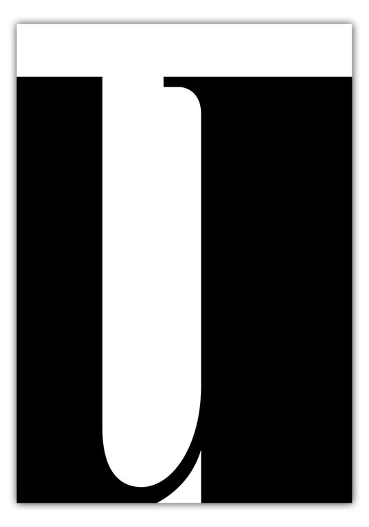 Poster Buchstabe U - Serif
