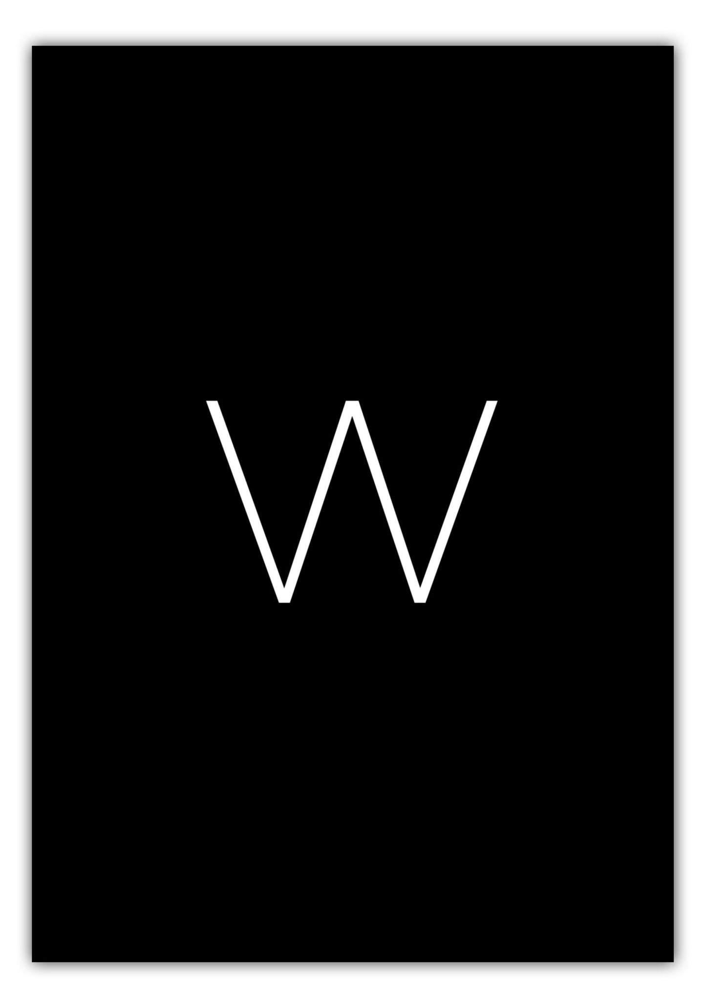 Poster Buchstabe W - Sans Serif
