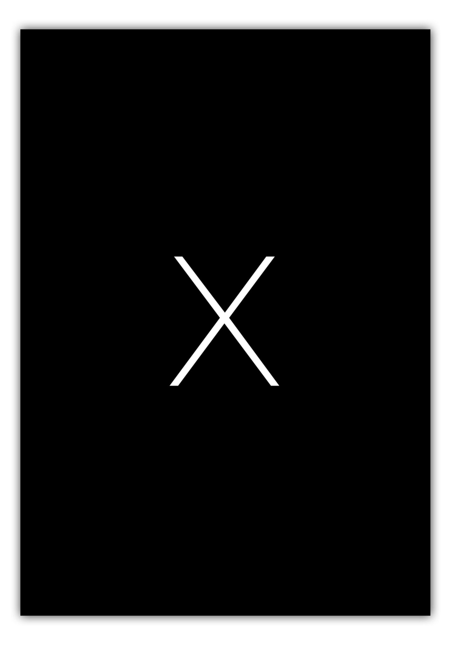 Poster Buchstabe X - Sans Serif