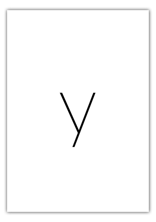 Poster Buchstabe Y - Sans Serif