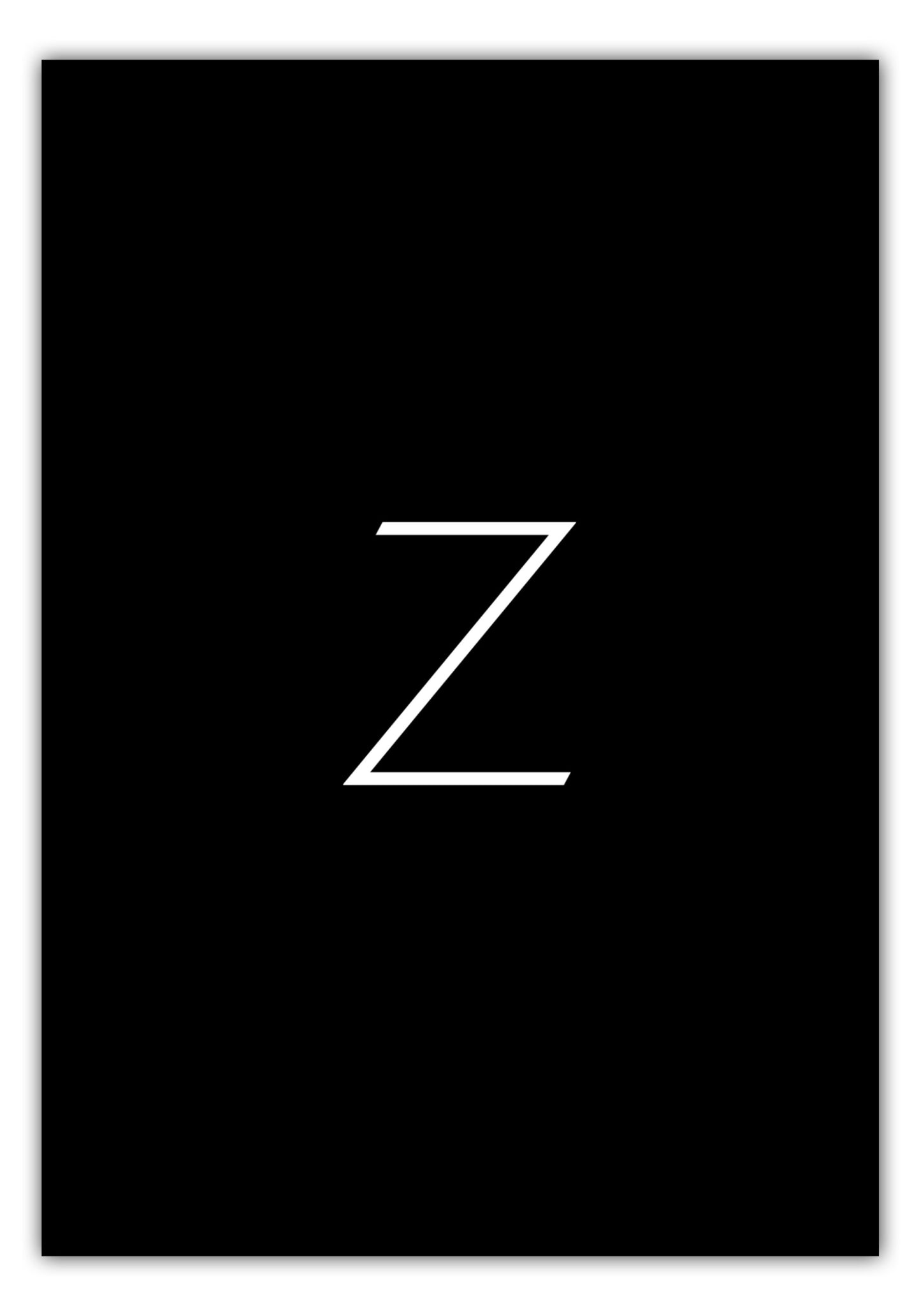 Poster Buchstabe Z - Sans Serif