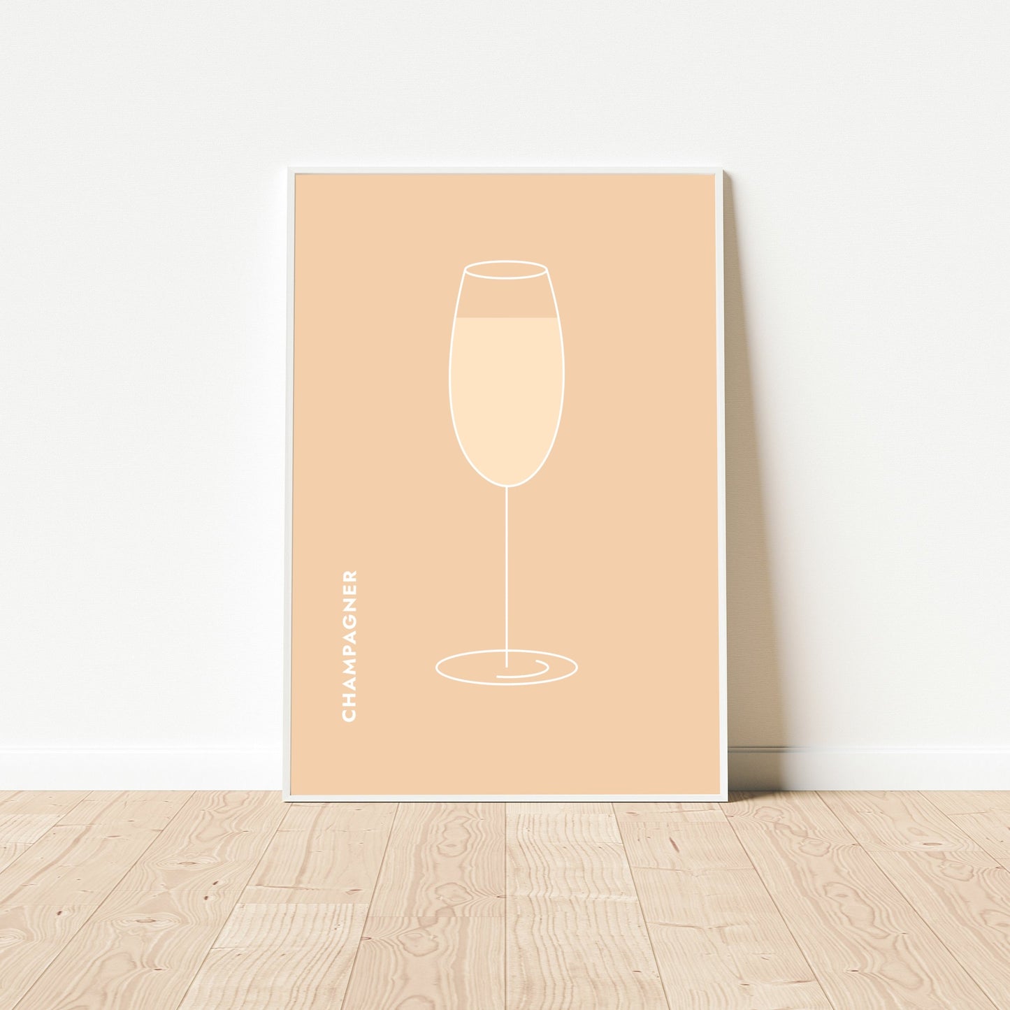 Poster Champagner im Glas