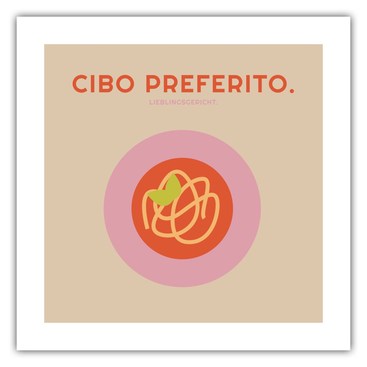 Poster Cibo Preferito - Pasta - La Dolce Vita Collection
