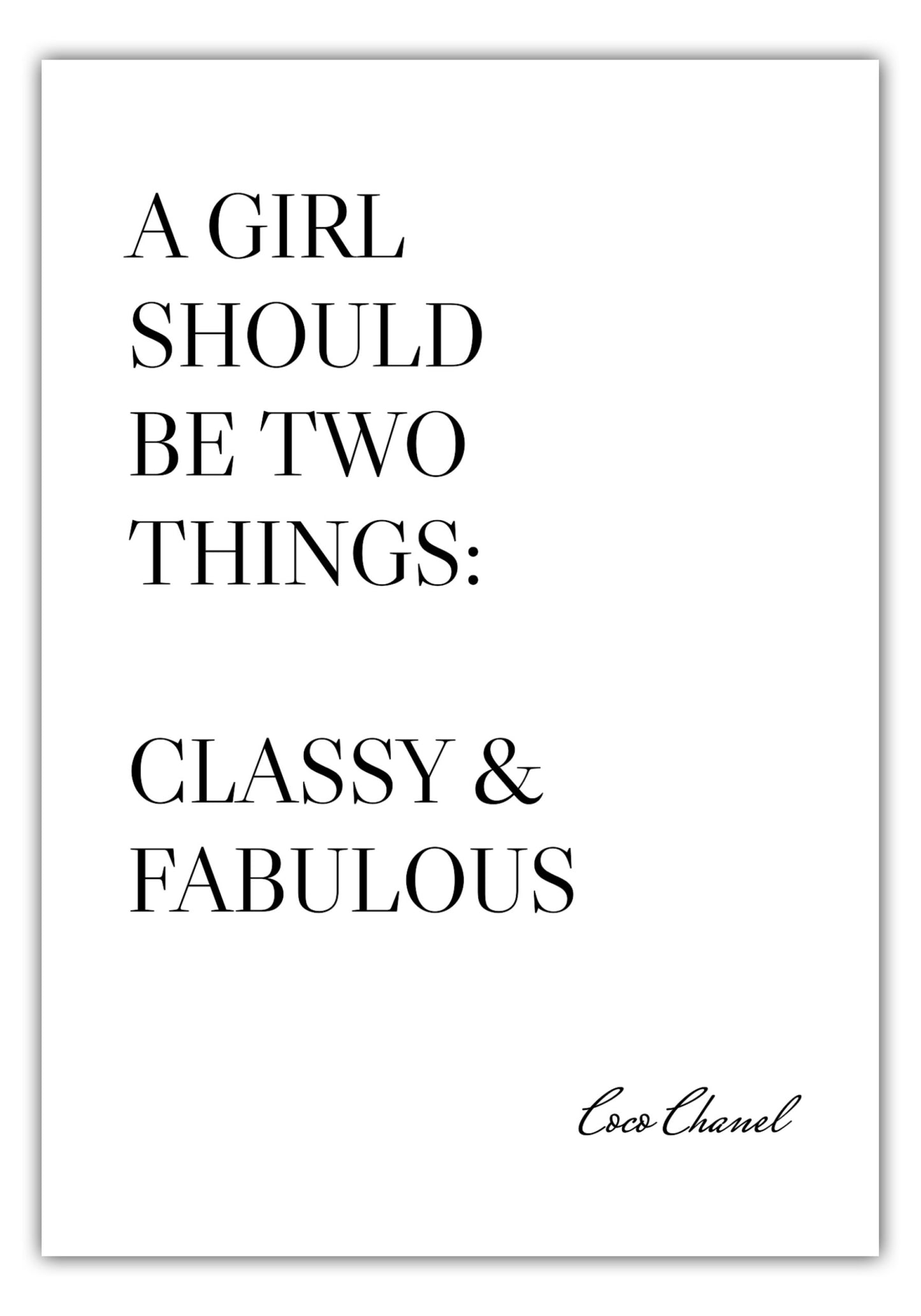 Poster Classy & Fabulous #1