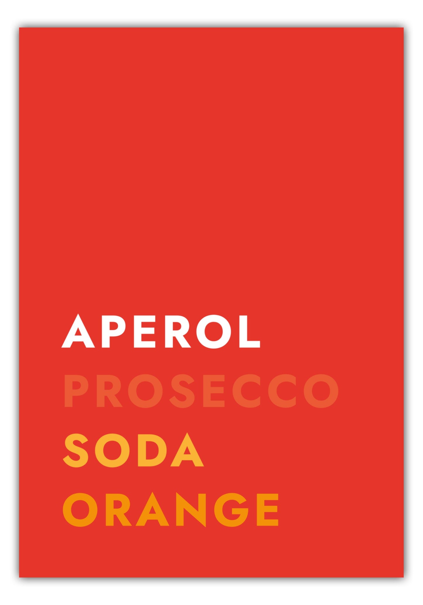 Poster Cocktail Aperol Spritz - Text