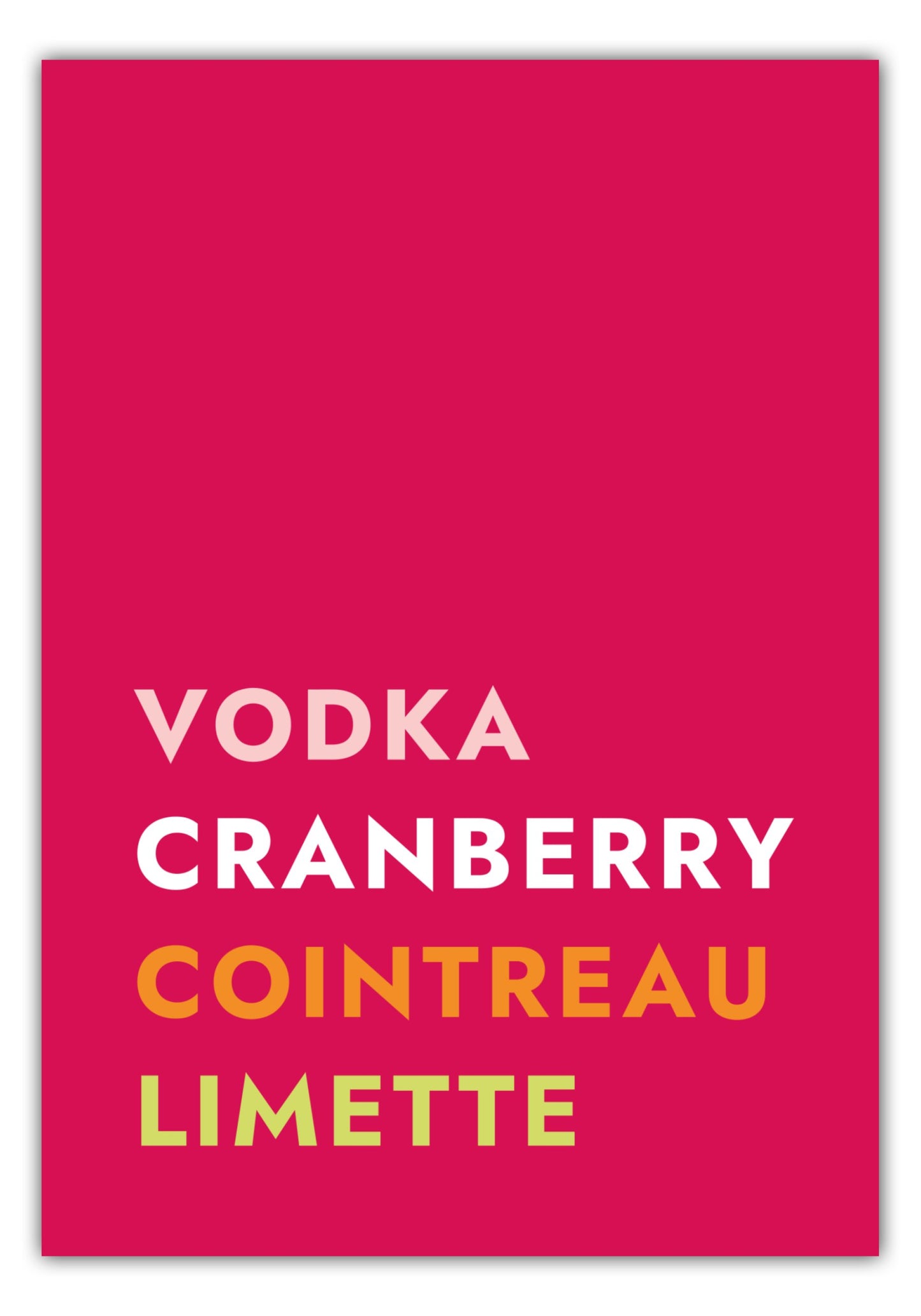 Poster Cocktail Cosmopolitan - Text