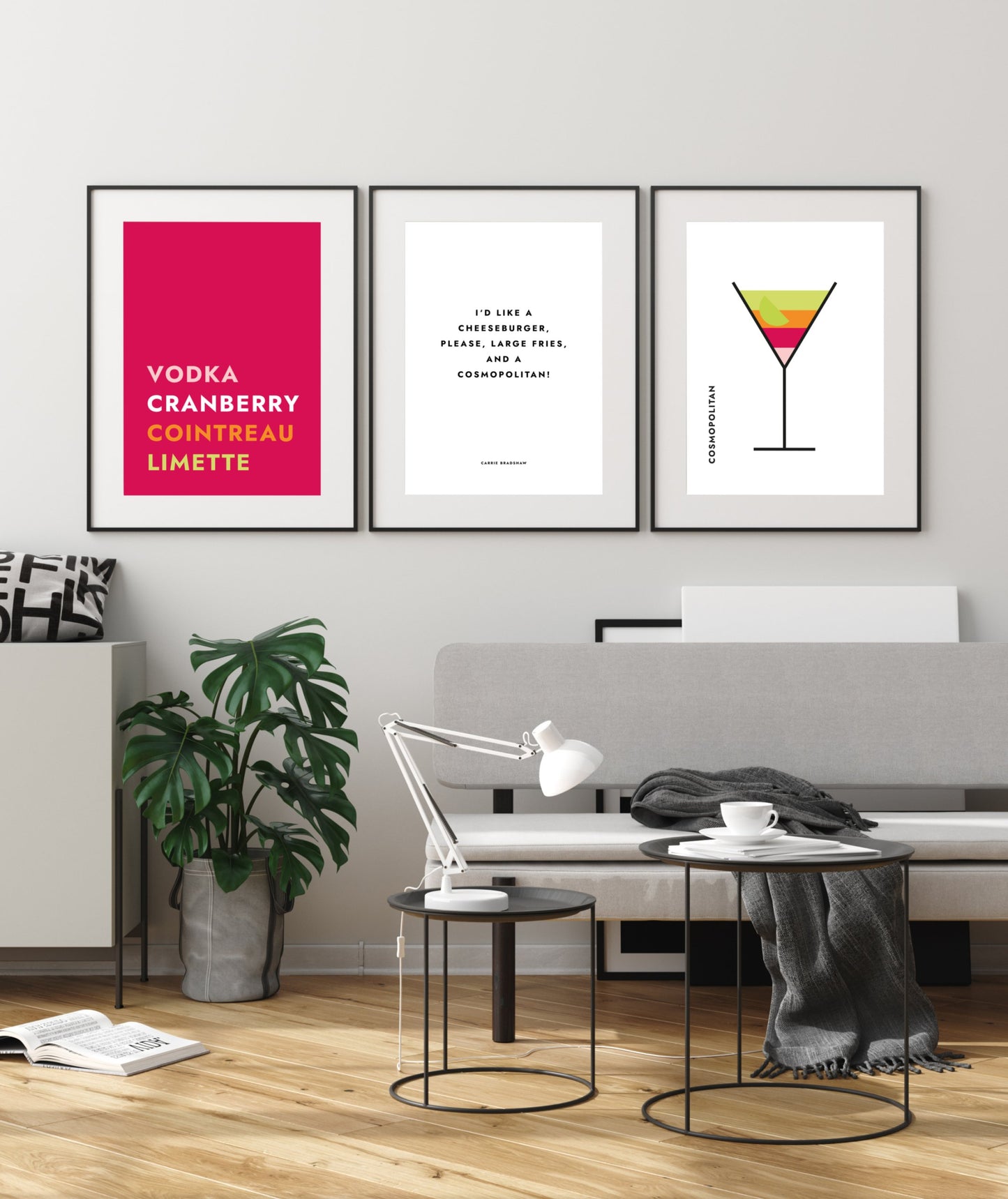 Poster Cocktail Cosmopolitan - Text