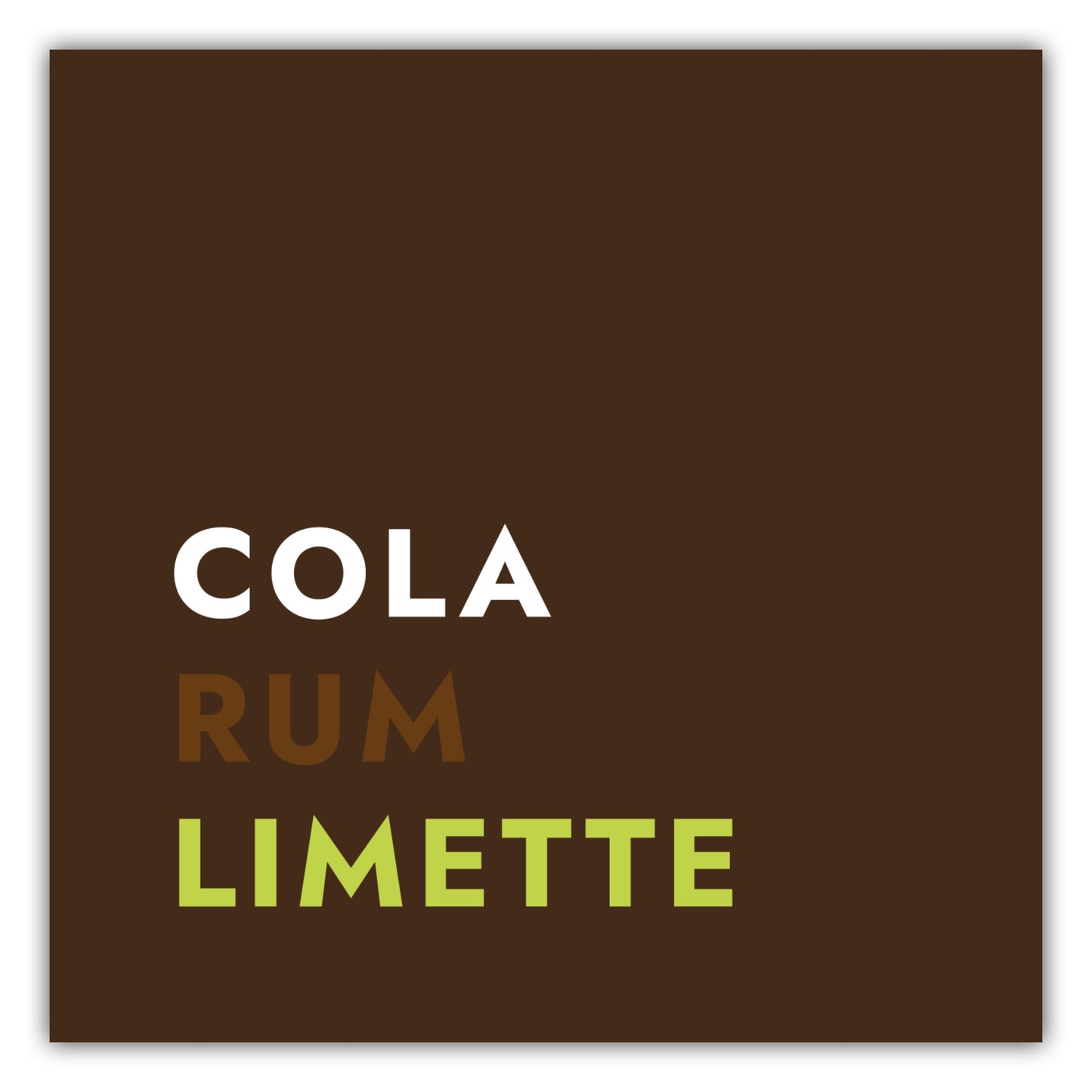 Poster Cocktail Cuba Libre - Text